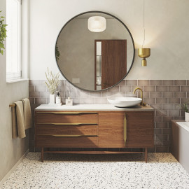 carrelages sol en céramique, carrelages sol, terrazzo, blanc, Impermo, moderne & minimaliste